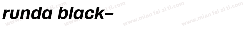 runda black字体转换